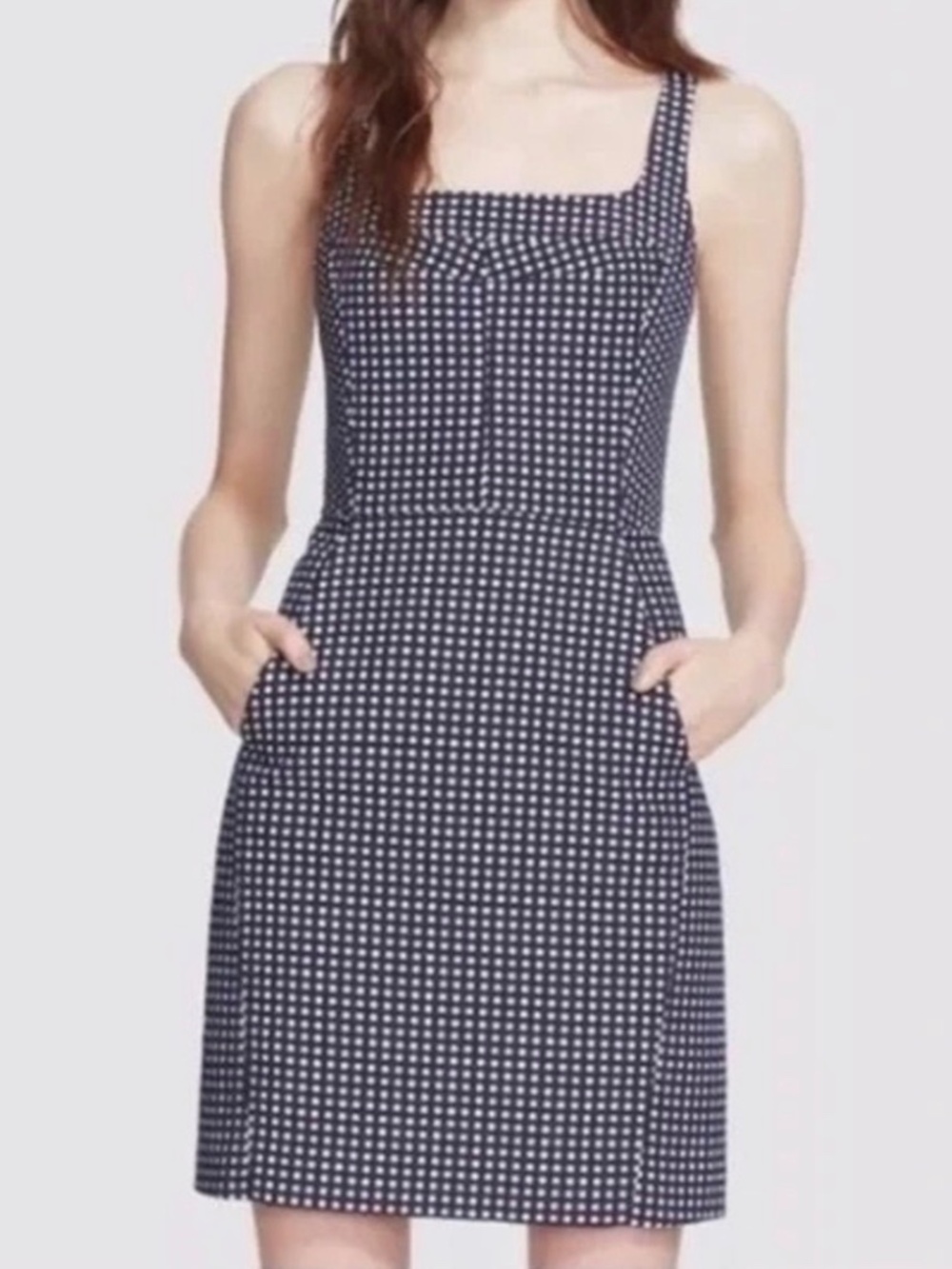 💙 McGinn Navy & White Polka Dot Dress | Size 6